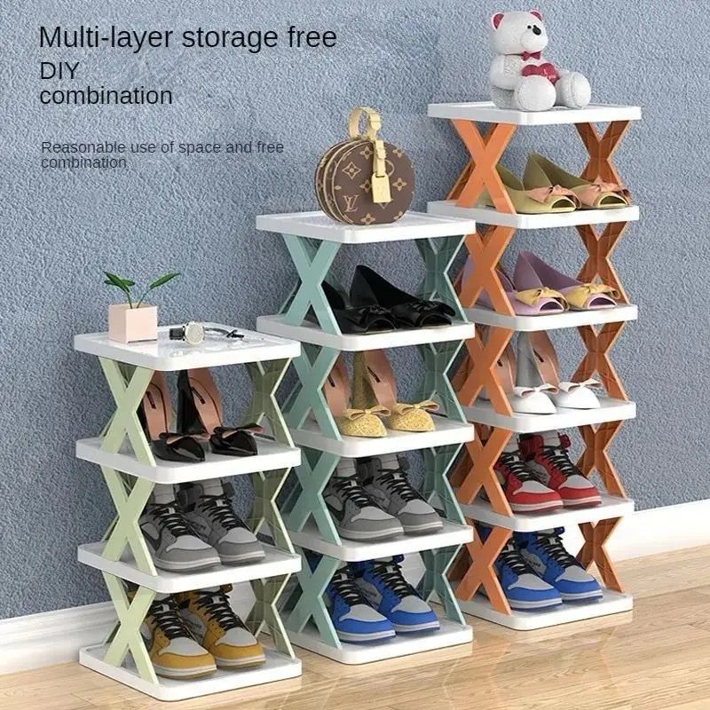 High Quality Foldable X Shape Shoe Rack 5 Layer