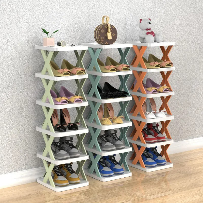 High Quality Foldable X Shape Shoe Rack 5 Layer