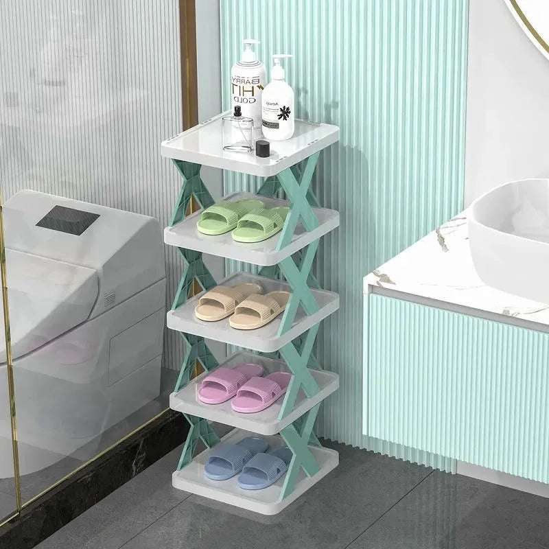 High Quality Foldable X Shape Shoe Rack 5 Layer