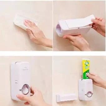 Toothpaste Dispenser & Brush Holder Set