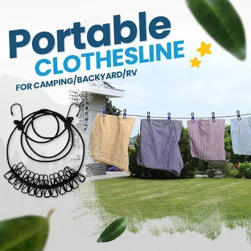 Portable Elastic Clothesline