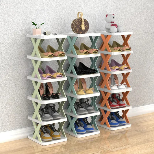 High Quality Foldable X Shape Shoe Rack 5 Layer